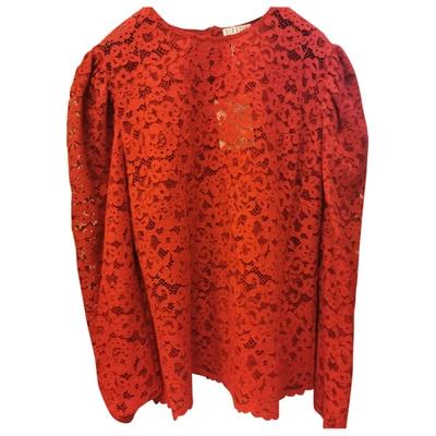 Pre-owned Claudie Pierlot Spring Summer 2020 Lace Blouse In Red