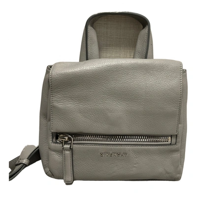 Pre-owned Givenchy Leather Crossbody Bag In Grey