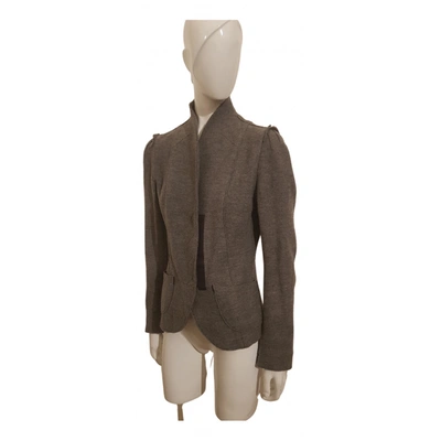 Pre-owned Mauro Grifoni Wool Short Vest In Grey