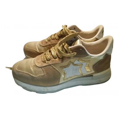 Pre-owned Atlantic Stars Cloth Trainers In Gold