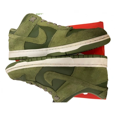 Pre-owned Nike Low Trainers In Green