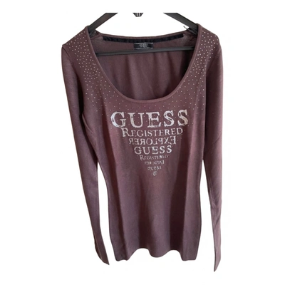 Pre-owned Guess Jumper In Brown