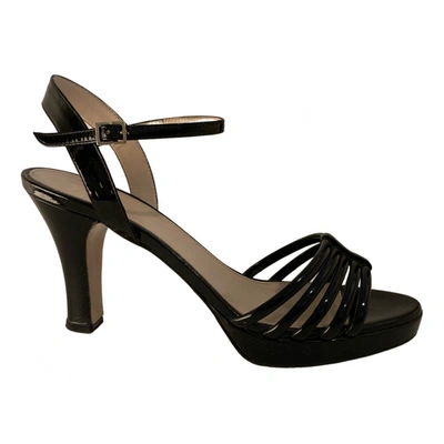 Pre-owned Max Mara Patent Leather Sandals In Black