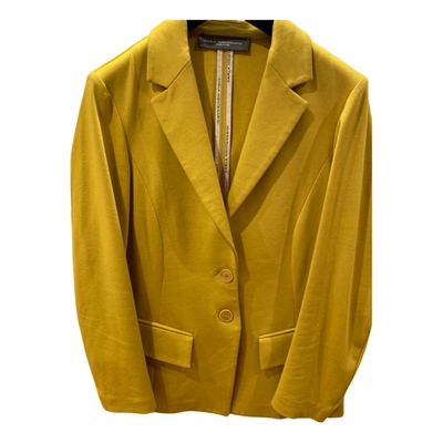 Pre-owned Carla Montanarini Short Vest In Yellow