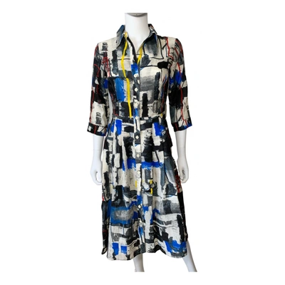 Pre-owned Samantha Sung Wool Mid-length Dress In Multicolour