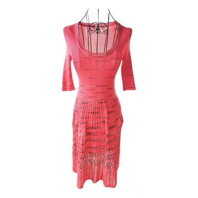 Pre-owned M Missoni Mid-length Dress In Pink