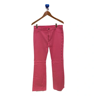 Pre-owned Roccobarocco Jeans In Pink
