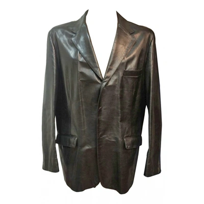 Pre-owned Prada Leather Vest In Black