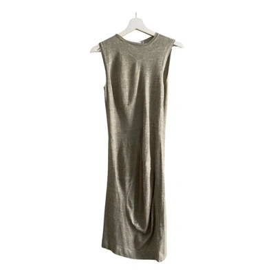 Pre-owned Jil Sander Linen Mid-length Dress In Beige