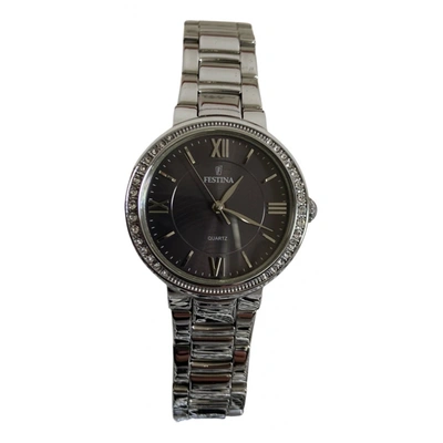 Pre-owned Festina Watch In Silver