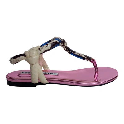 Pre-owned Acne Studios Leather Sandal In Multicolour