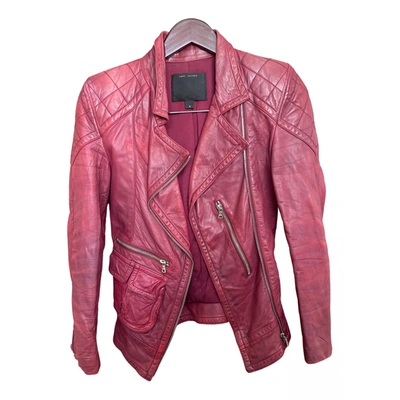 Pre-owned Marc Jacobs Leather Jacket In Pink