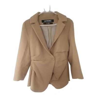 Pre-owned Jacquemus Le Souk Wool Blazer In Camel