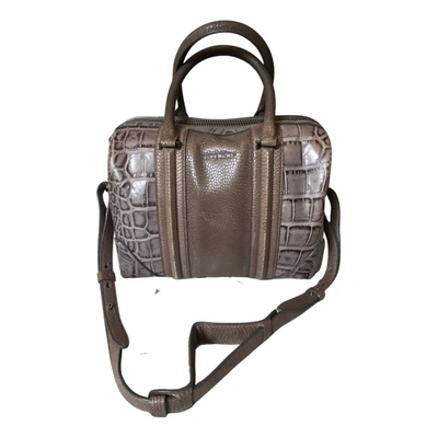 Pre-owned Givenchy Lucrezia Leather Bowling Bag In Brown