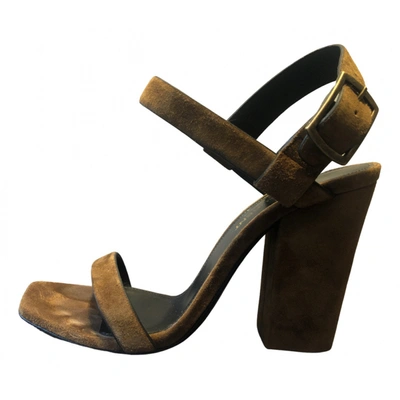 Pre-owned Saint Laurent Sandals In Brown