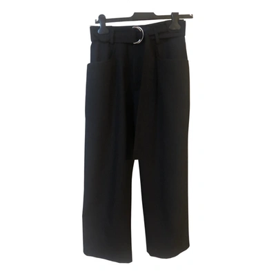 Pre-owned Proenza Schouler Wool Large Pants In Black