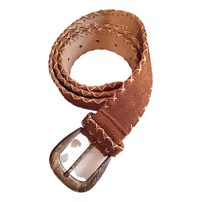 Pre-owned Americanino Leather Belt In Brown