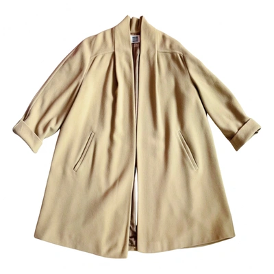 Pre-owned Krizia Wool Coat In Beige