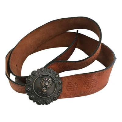 Pre-owned Levi's Leather Belt In Camel