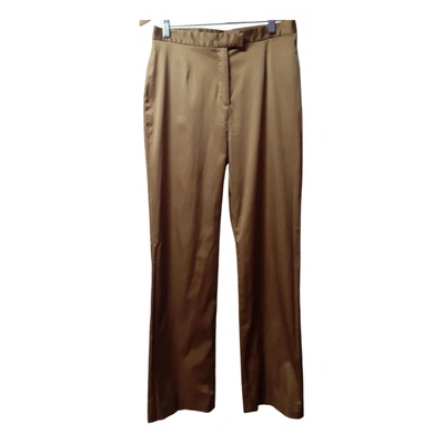 Pre-owned Roberto Verino Trousers In Camel