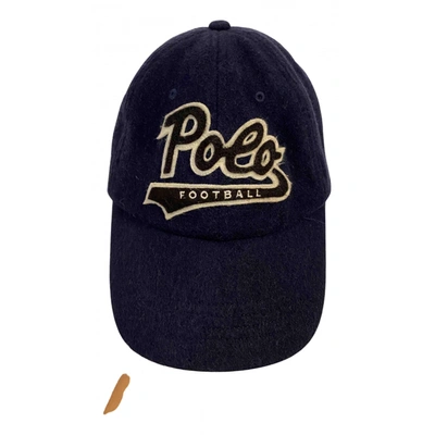 Pre-owned Polo Ralph Lauren Wool Hat In Navy