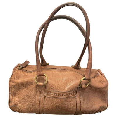 Pre-owned Burberry Leather Handbag In Brown