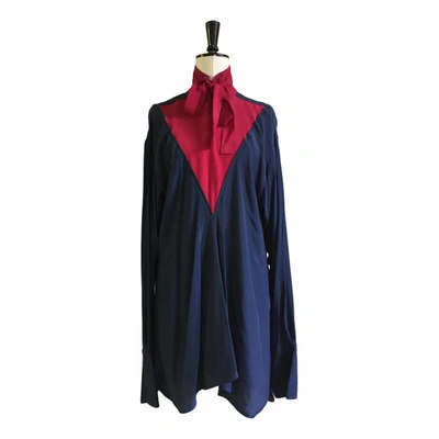 Pre-owned Rokh Blouse In Navy