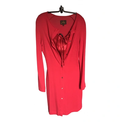 Pre-owned Vivienne Westwood Anglomania Silk Mid-length Dress In Red