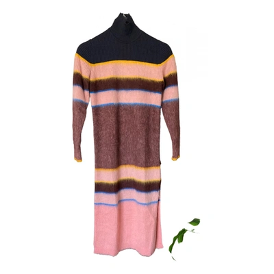 Pre-owned Max Mara Wool Maxi Dress In Multicolour