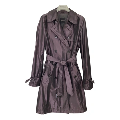 Pre-owned Max Mara Trench Coat In Purple