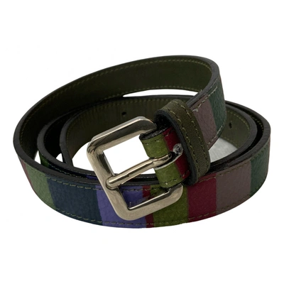 Pre-owned Gallo Leather Belt In Multicolour