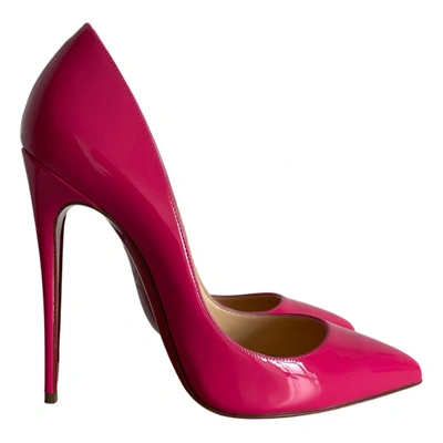 Pre-owned Christian Louboutin Pigalle Patent Leather Heels In Pink