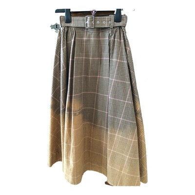 Pre-owned Msgm Mid-length Skirt In Brown
