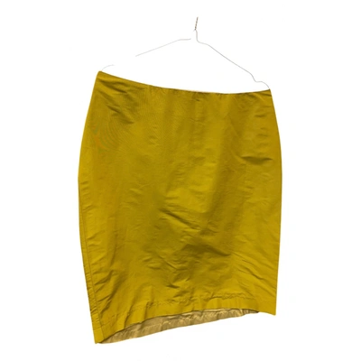 Pre-owned Pauw Silk Mid-length Skirt In Yellow