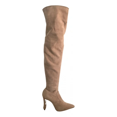 Pre-owned Le Silla Boots In Beige