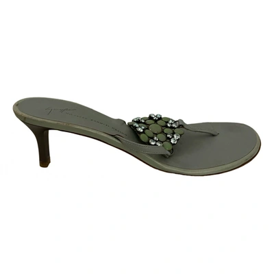 Pre-owned Giuseppe Zanotti Leather Sandals In Green