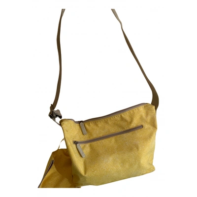 Pre-owned Borbonese Cloth Crossbody Bag In Yellow