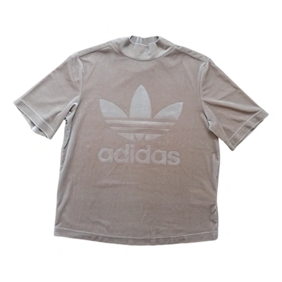 Pre-owned Adidas Originals Velvet T-shirt In Gold