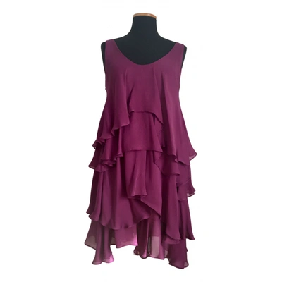 Pre-owned Jucca Silk Mini Dress In Purple