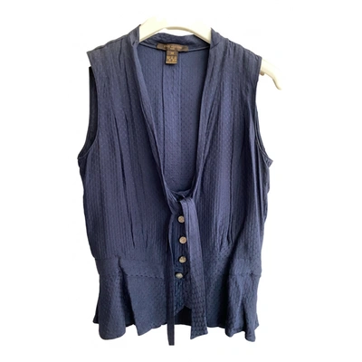 Pre-owned Louis Vuitton Silk Blouse In Blue