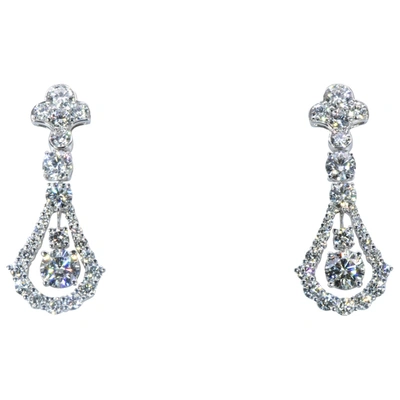 Pre-owned Graff White Gold Earrings In Silver