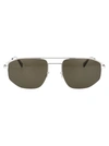 Mykita Shinysilver Rawgreen Solid Nylon Sunglasses In 051 Shinysilver Rawgreen Solid