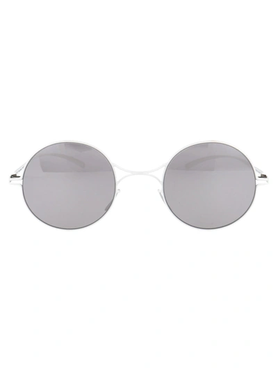 Mykita Mmesse002ÿ Sunglasses In E13 White Warmgrey Flash