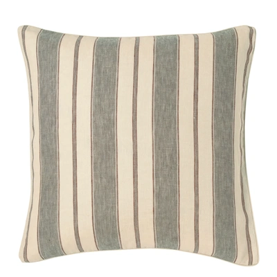 Oka Stringa Stripe Linen Cushion Cover, Large - Grey In Neutrals