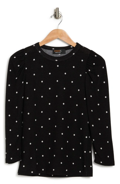 Renee C Women's Polka Dot Top In Black