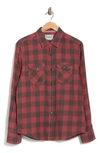 Flag And Anthem Dobbins Buffalo Check Regular Fit Shirt In Red/ Black