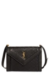 Saint Laurent Gaby Mini Ysl Quilted Leather Satchel Bag In Nero
