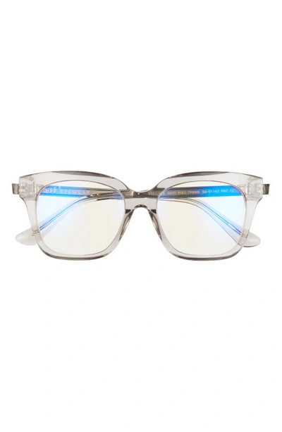 Diff Bella 50mm Square Optical Glasses In Tempete Grey Crystal