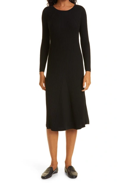 white christmas dresses Pre-Loved Club Monaco Women's Fit & Flare Sweater Dress Black/Camel Size XS  – Elle & Beck main image 1