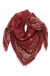 Madewell Bandana Scarf In Afterglow Red